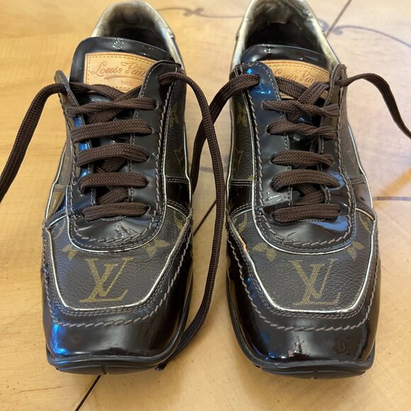 ✨ LOUIS VUITTON Monogram Patent Sneakers 👟🤎 EU 38.5 | Women’s 8 | 2006 RARE - Picture 4 of 8